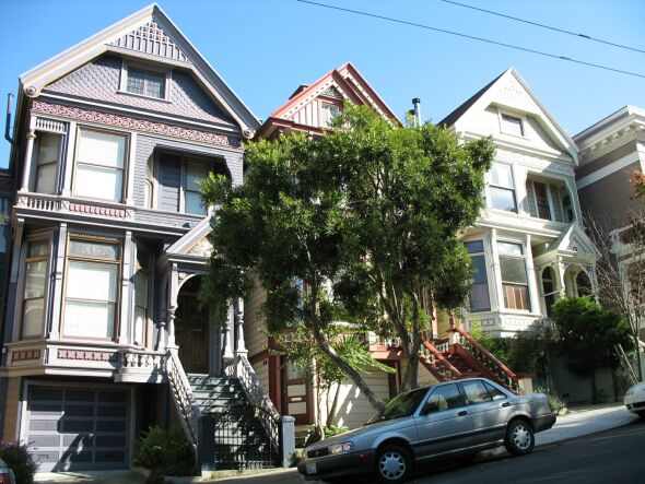 Victorian Houses, Haight-Ashbury, San Francisco. Former home of Grateful Dead
